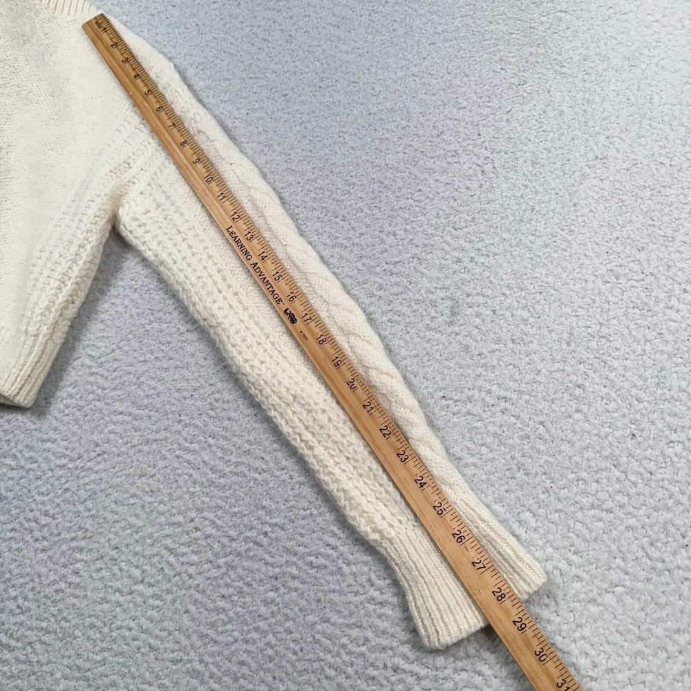 & Other Stories Sweater Womens Small Cardigan Alpaca Wool Blend Cable Knit Ivory - Picture 11 of 11